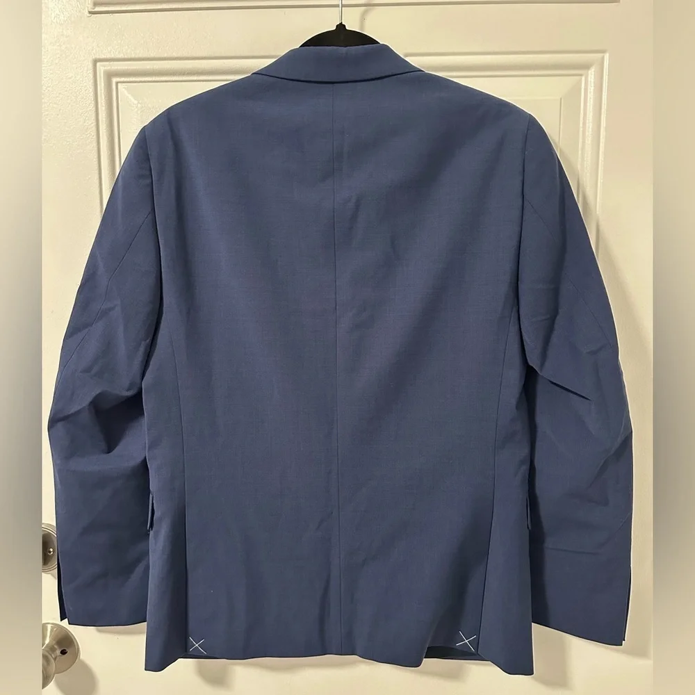 Calvin Klein Men's Skinny Fit Blue 38 Short NWT 95% Wool 5% Spandex